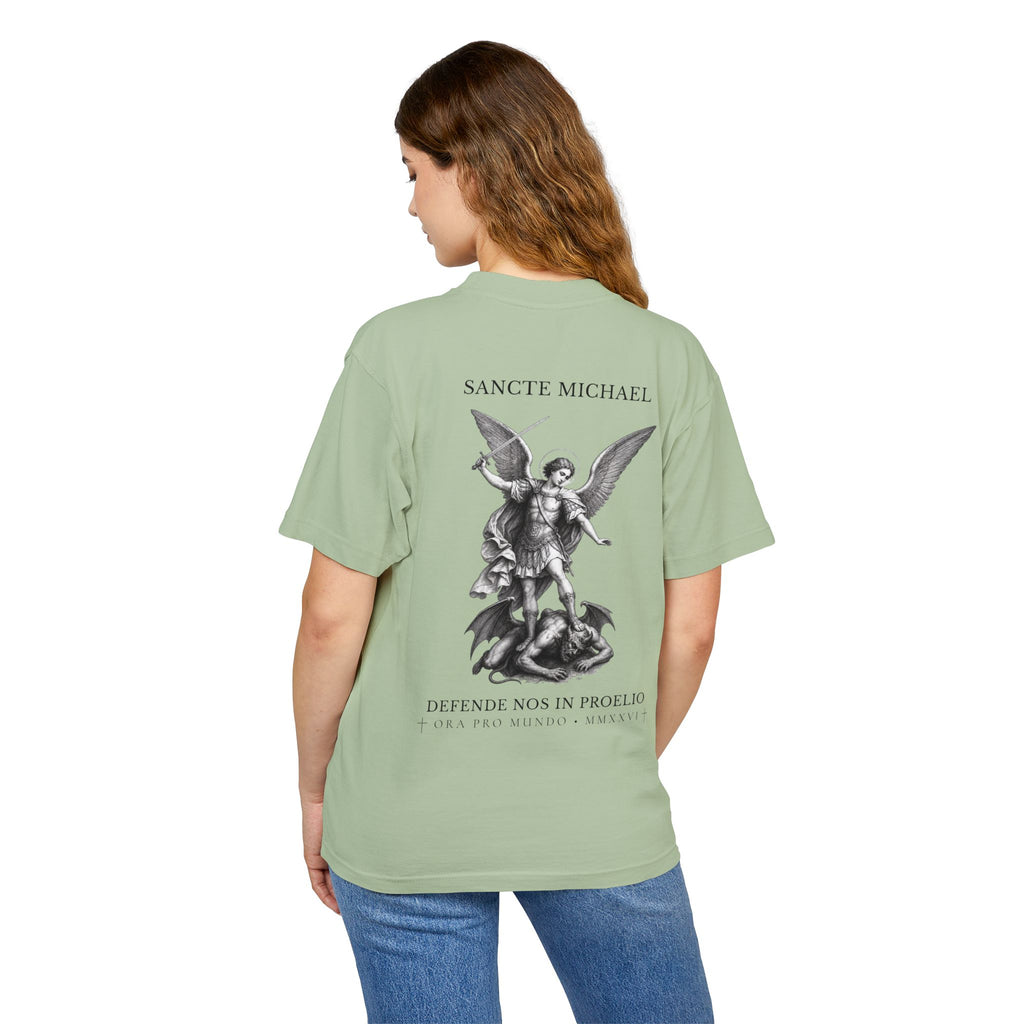 Sancte Michael — St. Michael the Archangel Heavyweight Tee