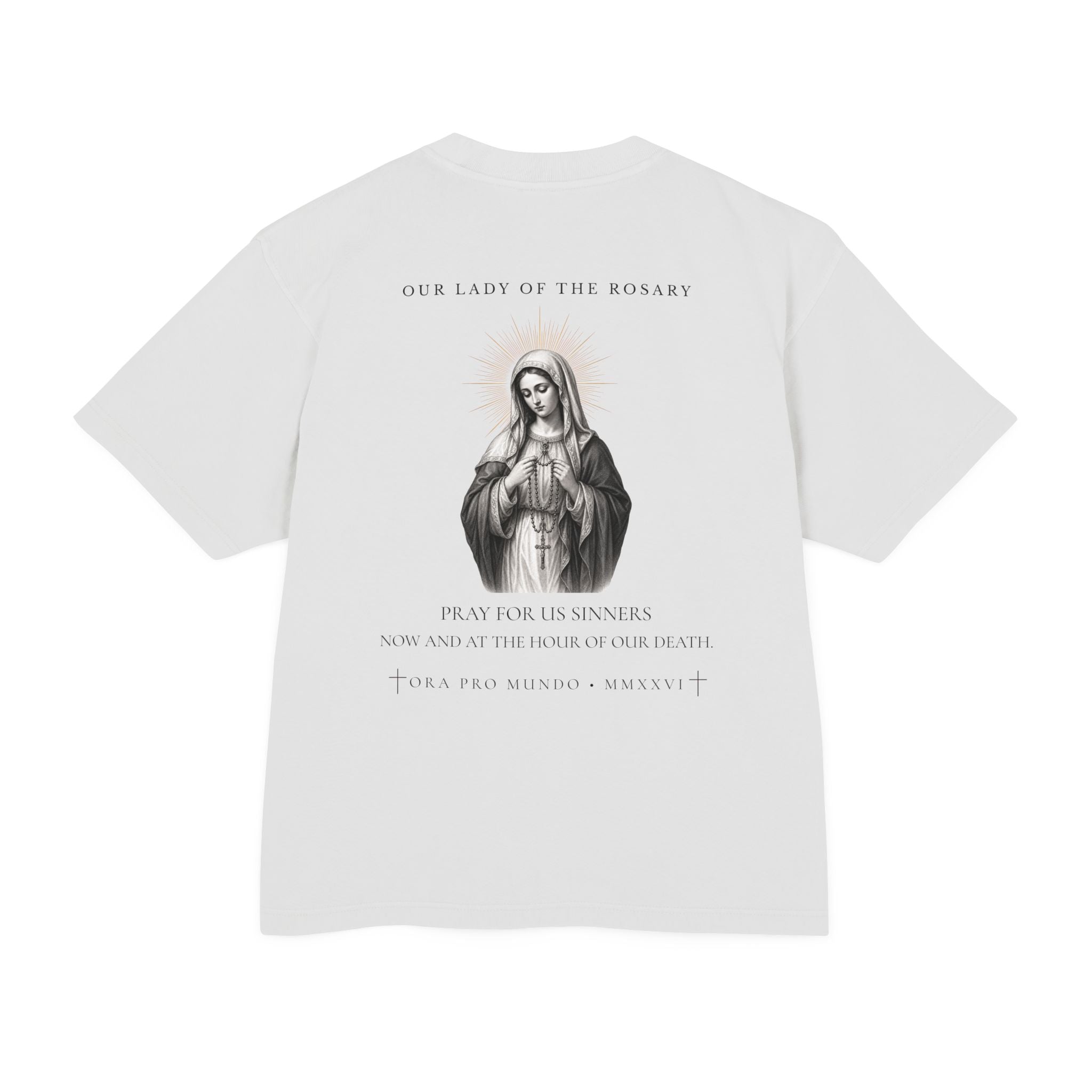 Our Lady of the Rosary — Regina Rosarii Heavyweight Tee