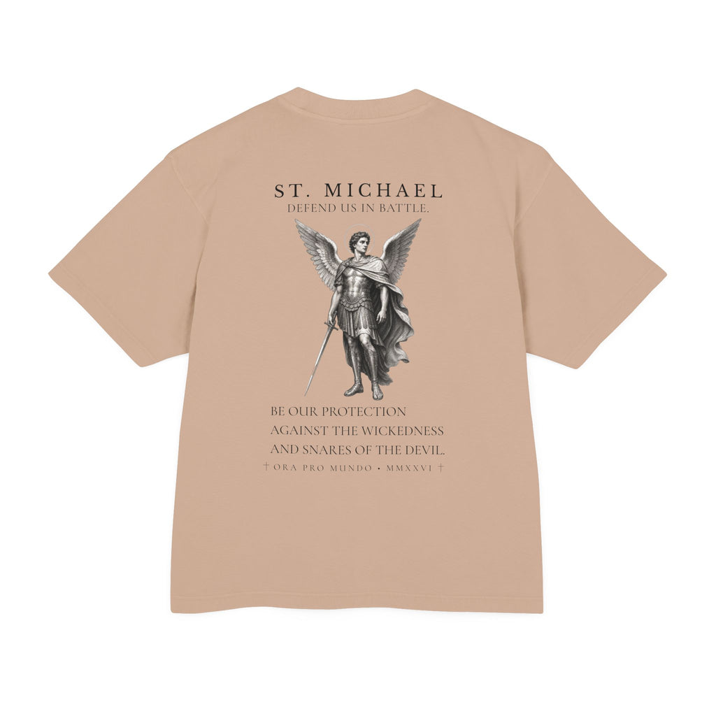 St. Michael — Defend Us in Battle Heavyweight Tee
