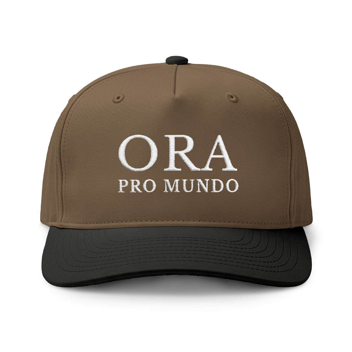 ORA PRO MUNDO Embroidered Two-Tone Cap