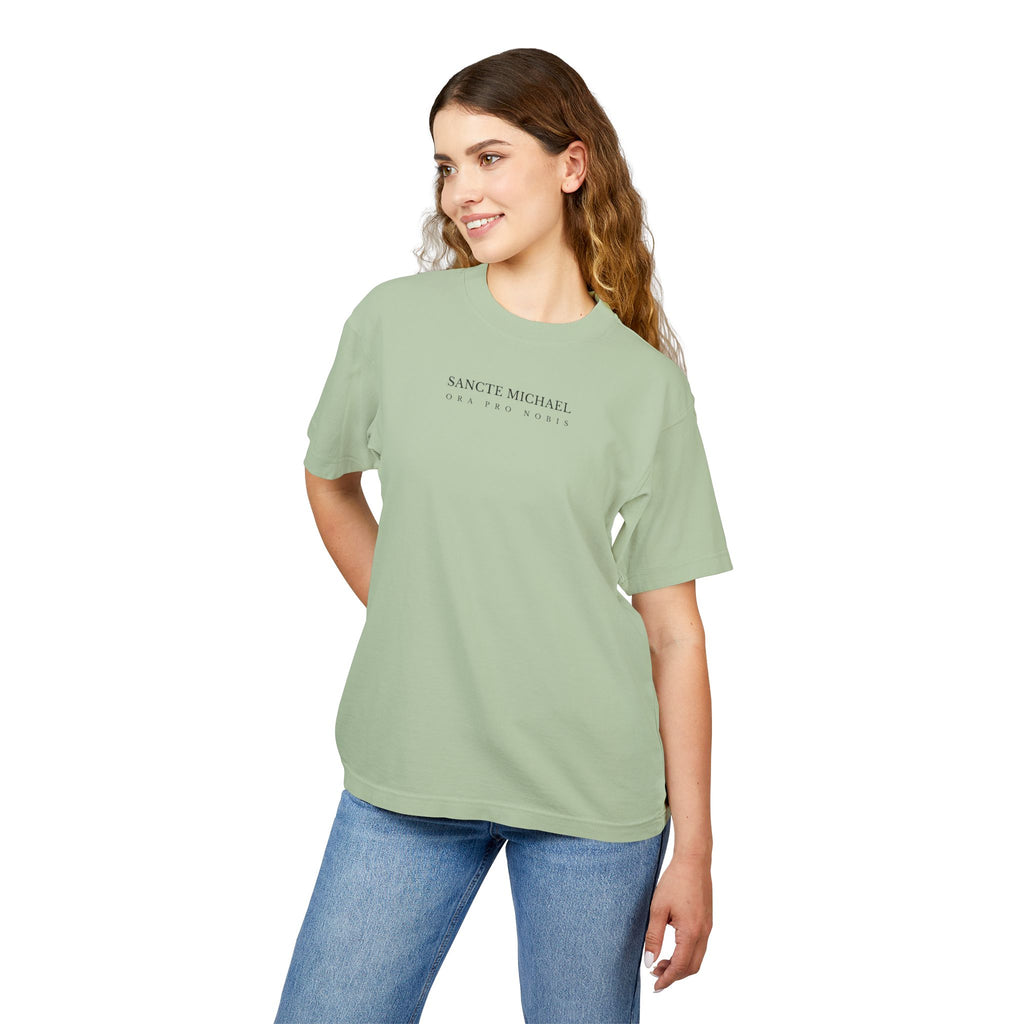 Sancte Michael — St. Michael the Archangel Heavyweight Tee