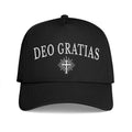 DEO GRATIAS Radiant Cross Embroidered Cap - Black