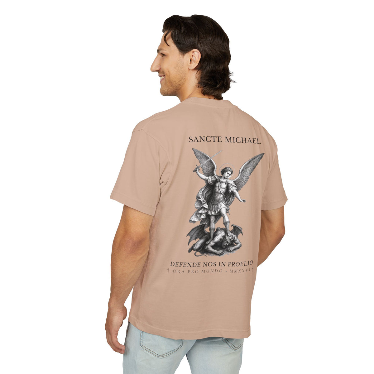 Sancte Michael — St. Michael the Archangel Heavyweight Tee