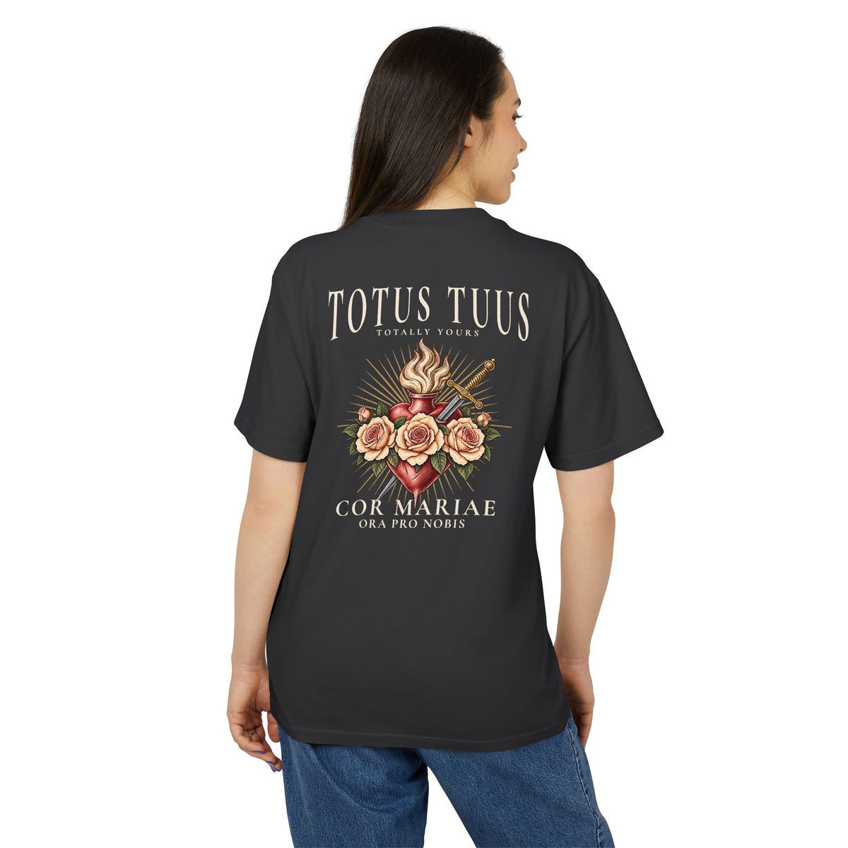 TOTUS TUUS — Immaculate Heart Unisex Heavyweight Tee