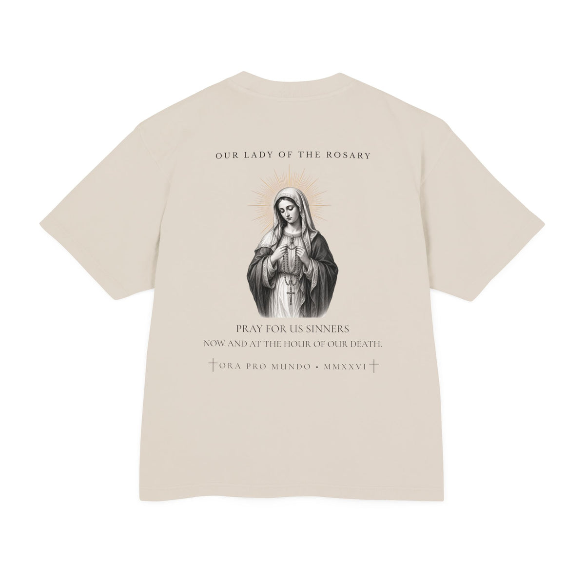 Our Lady of the Rosary — Regina Rosarii Heavyweight Tee