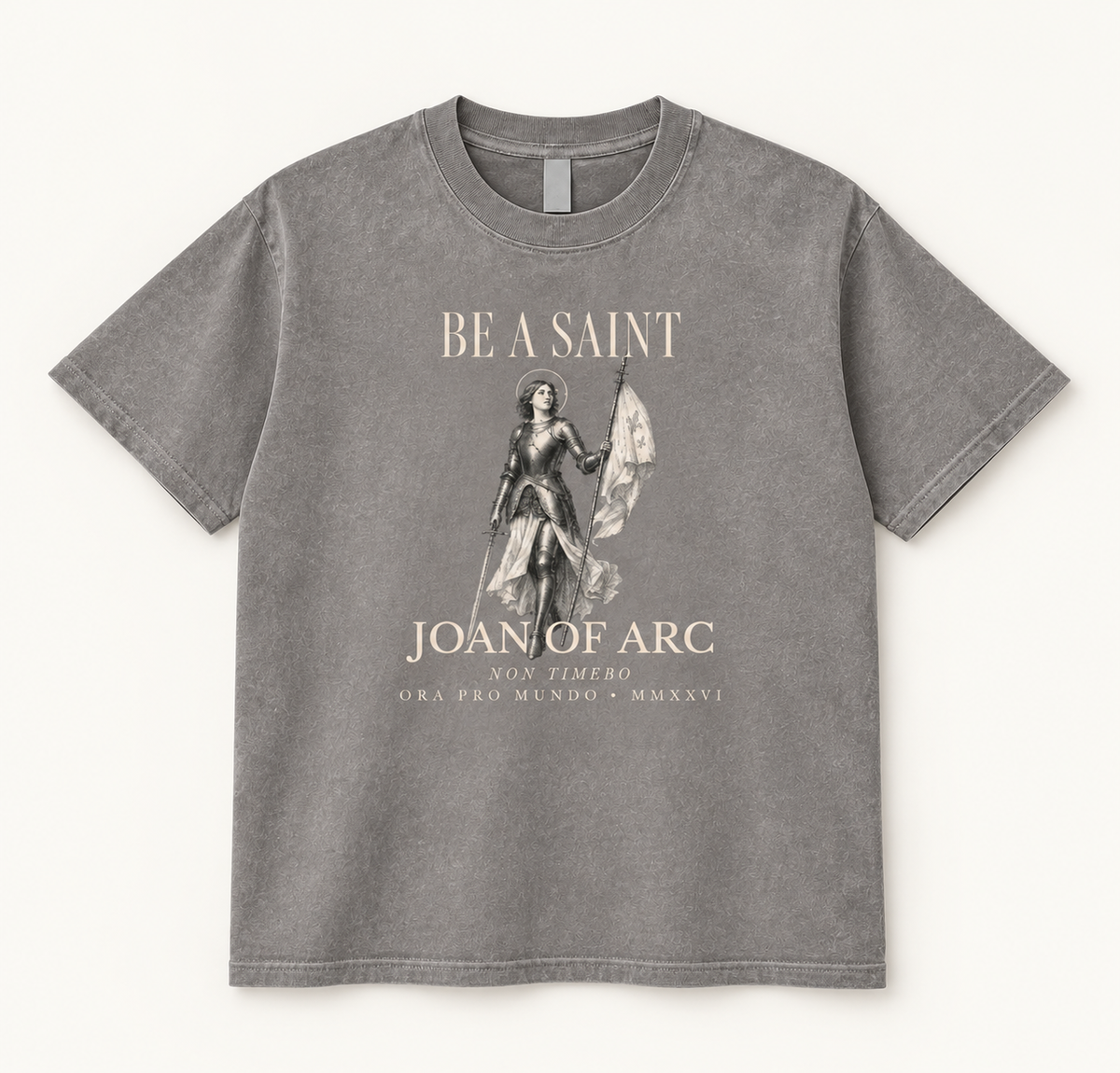 Be A Saint — St. Joan of Arc Stone Wash Tee
