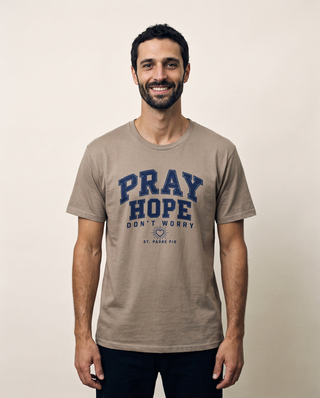 Pray, Hope, Don’t Worry Tee | St. Padre Pio