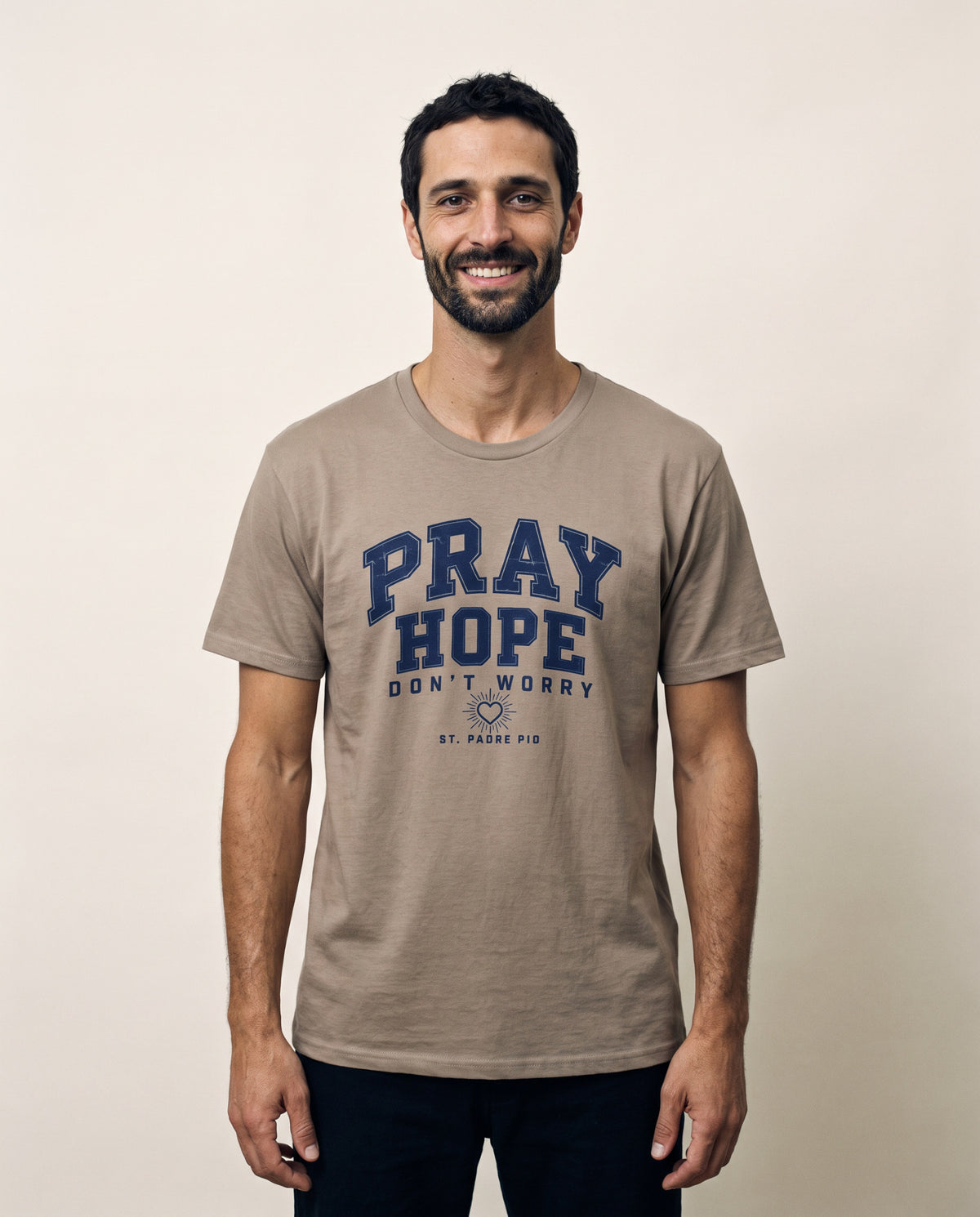 Pray, Hope, Don’t Worry Tee | St. Padre Pio