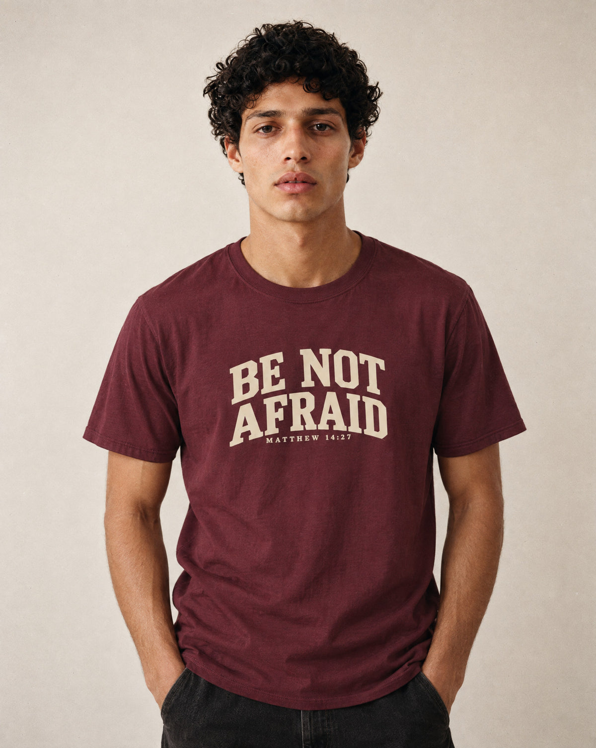 Be Not Afraid T-Shirt | Inspirational Scripture Tee - Classic colors