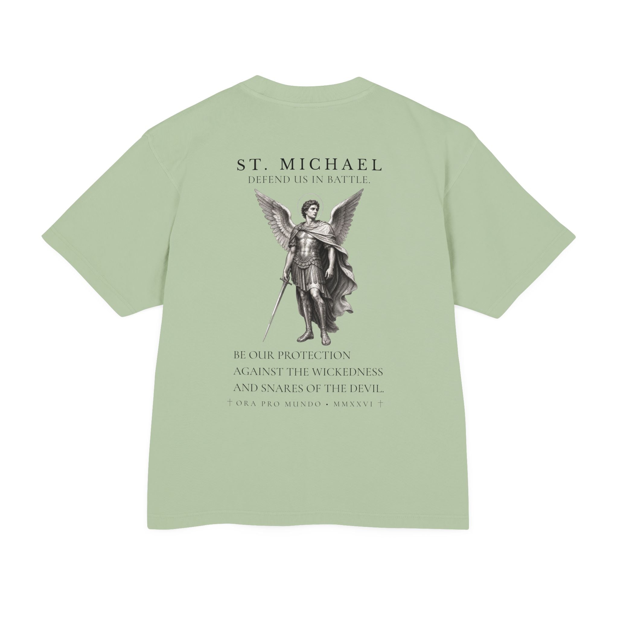 St. Michael — Defend Us in Battle Heavyweight Tee