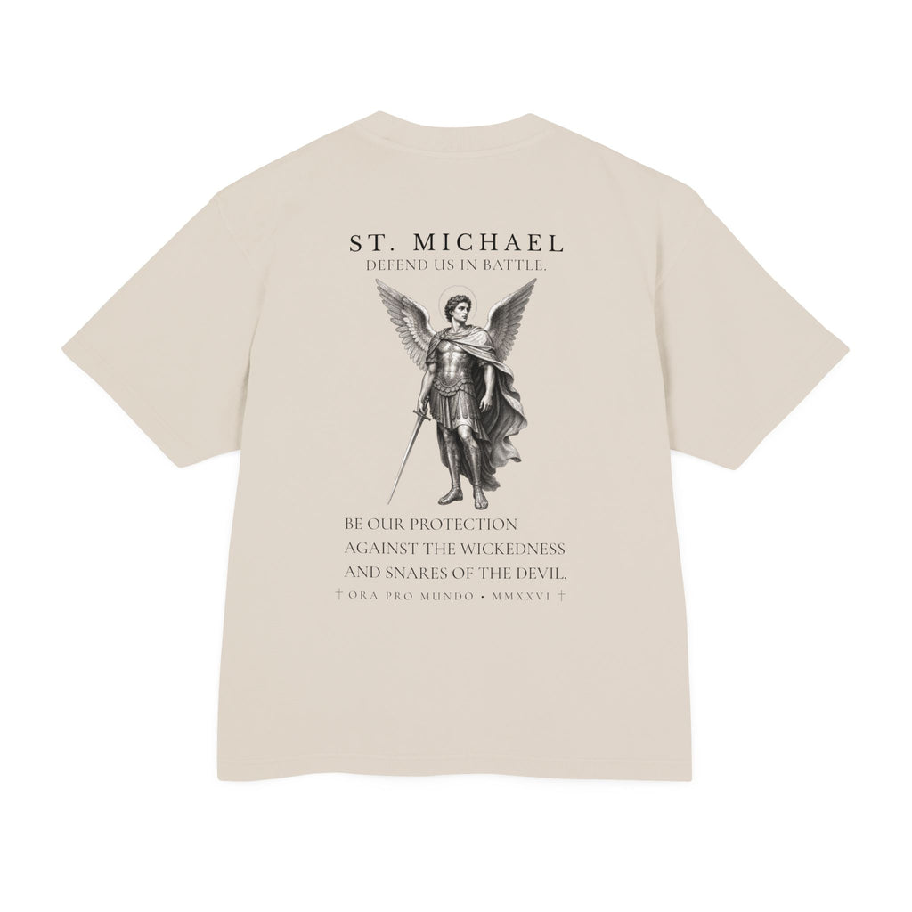 St. Michael — Defend Us in Battle Heavyweight Tee
