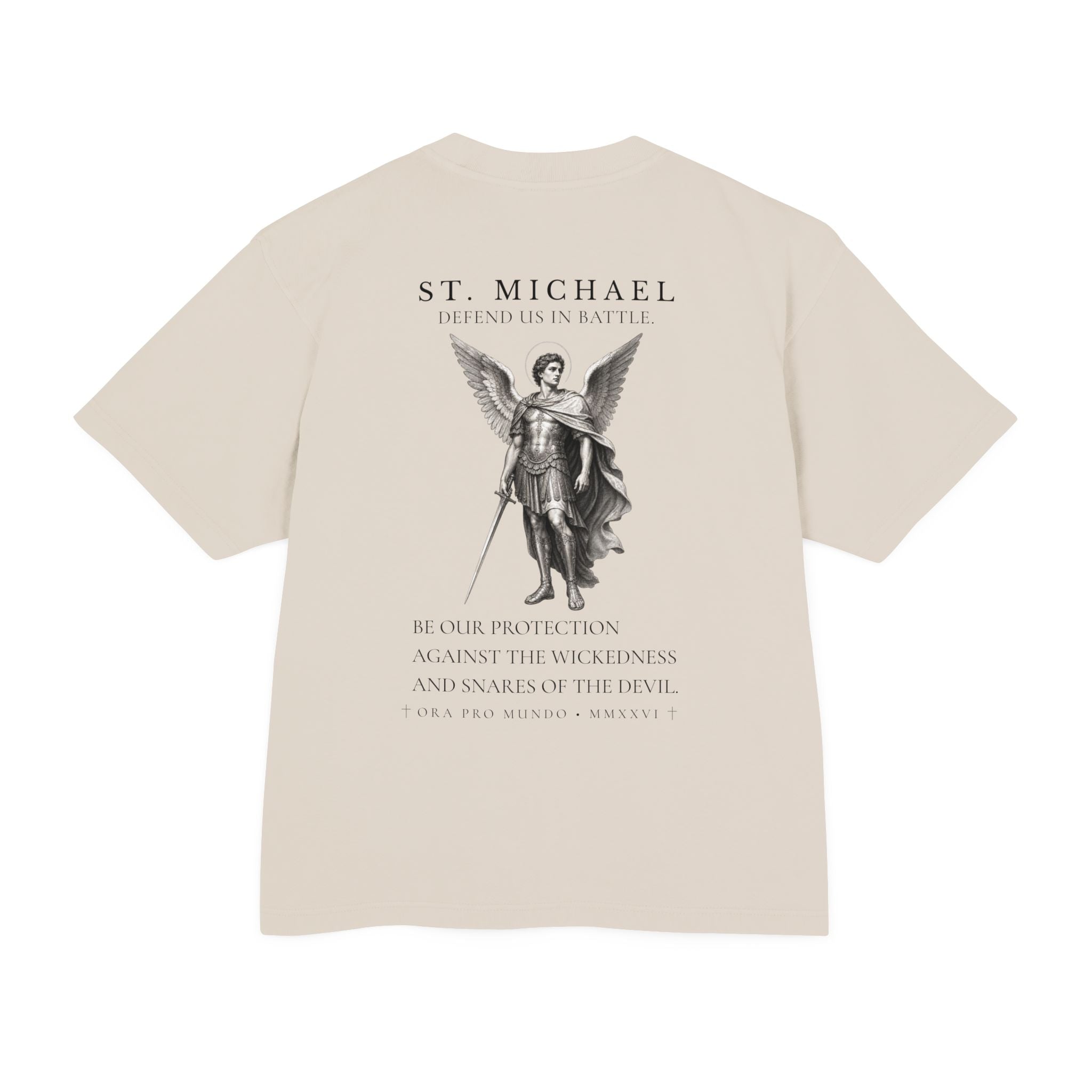 St. Michael — Defend Us in Battle Heavyweight Tee