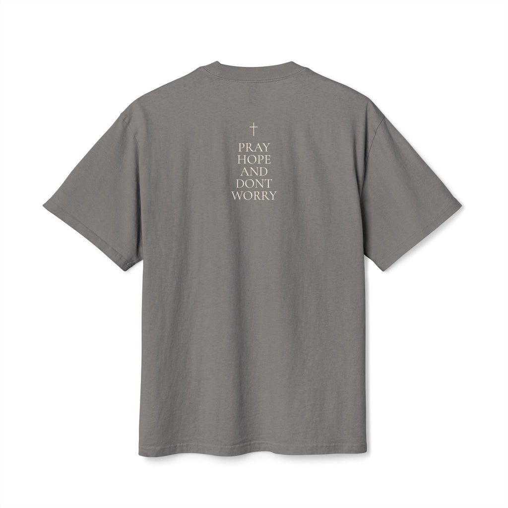 Padre Pio · Pray, Hope & Don’t Worry Statement Back Tee