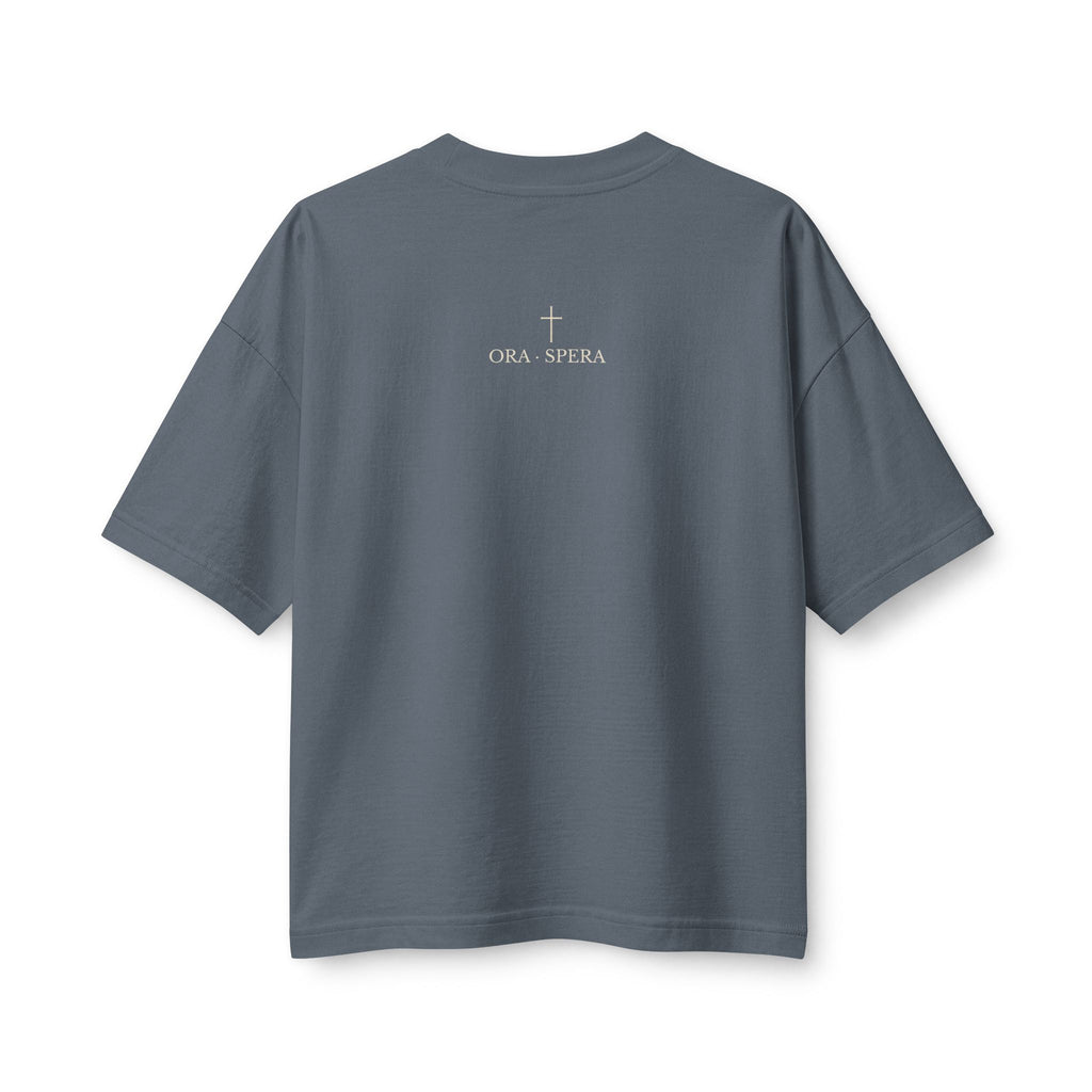 Padre Pio Sacred Heart Women’s Boxy Tee | Pray, Hope & Don’t Worry