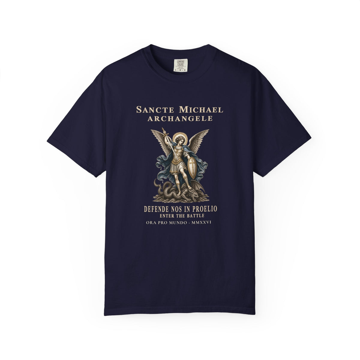 Saint Michael Archangel T-Shirt — Sancte Michael Prayer Graphic Tee