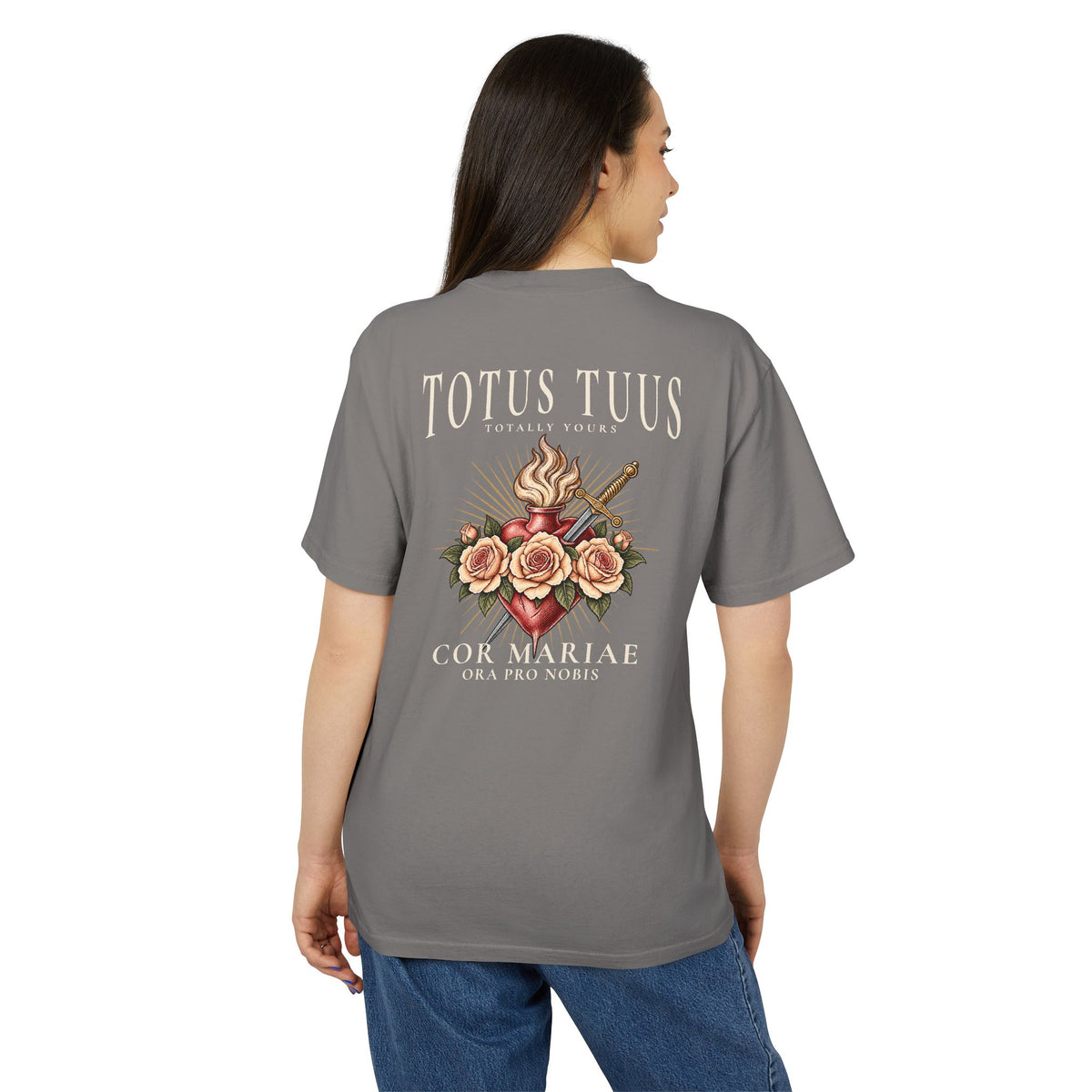 TOTUS TUUS — Immaculate Heart Unisex Heavyweight Tee