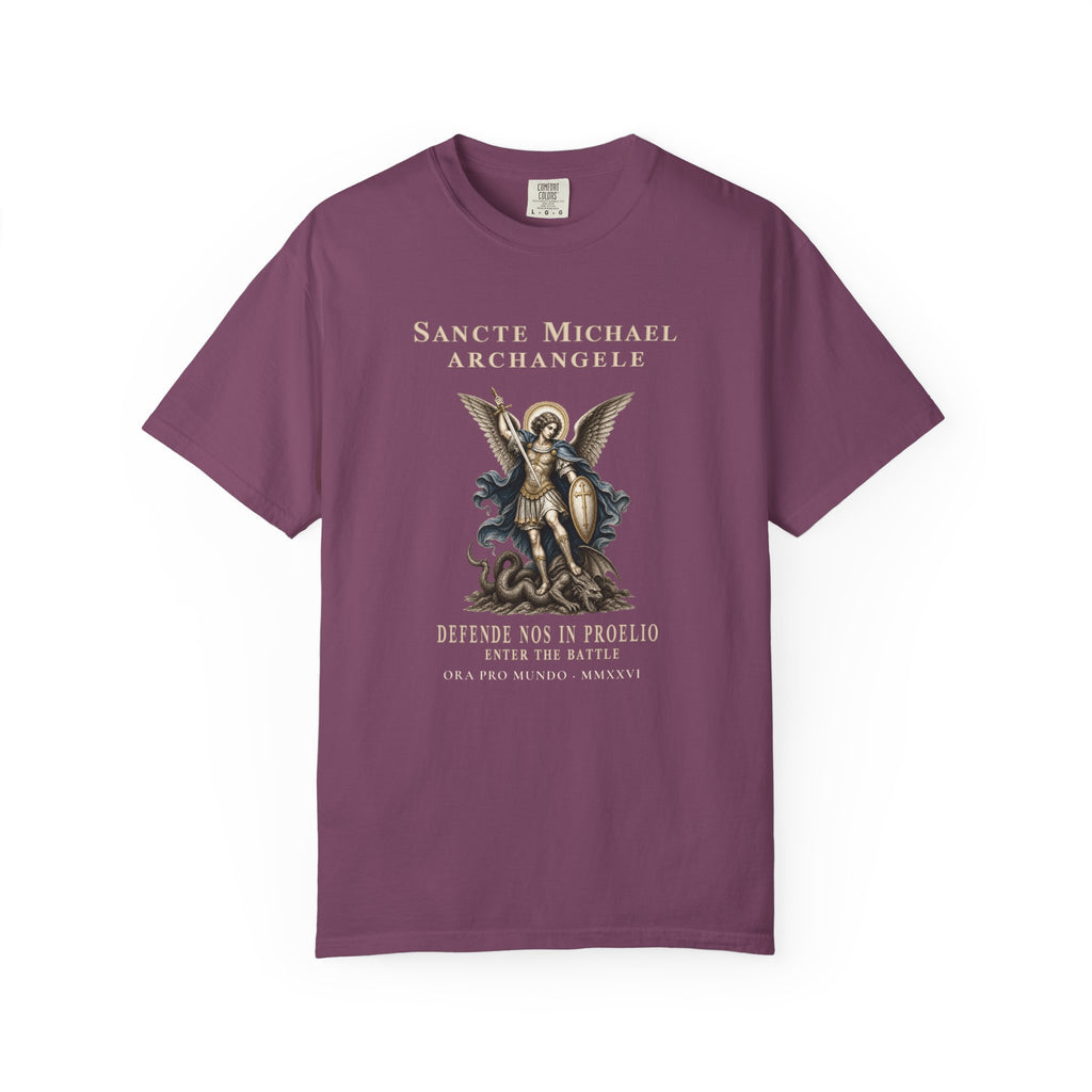 Saint Michael Archangel T-Shirt — Sancte Michael Prayer Graphic Tee