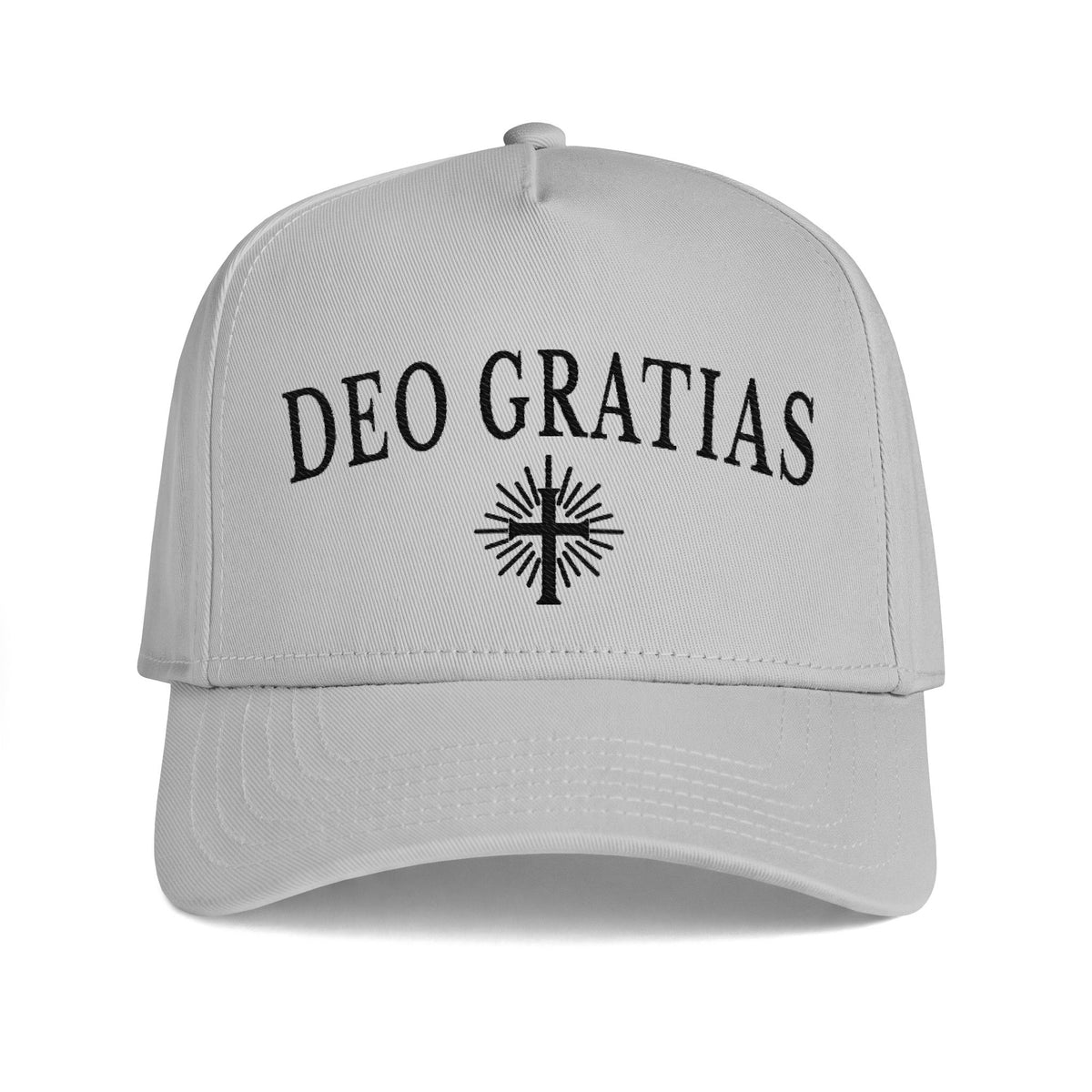 DEO GRATIAS Radiant Cross Embroidered Cap