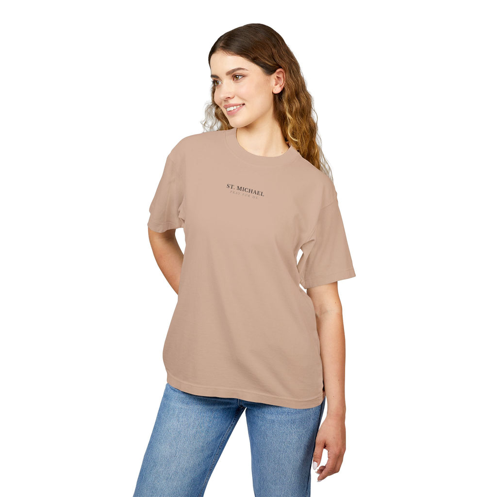 St. Michael — Defend Us in Battle Heavyweight Tee