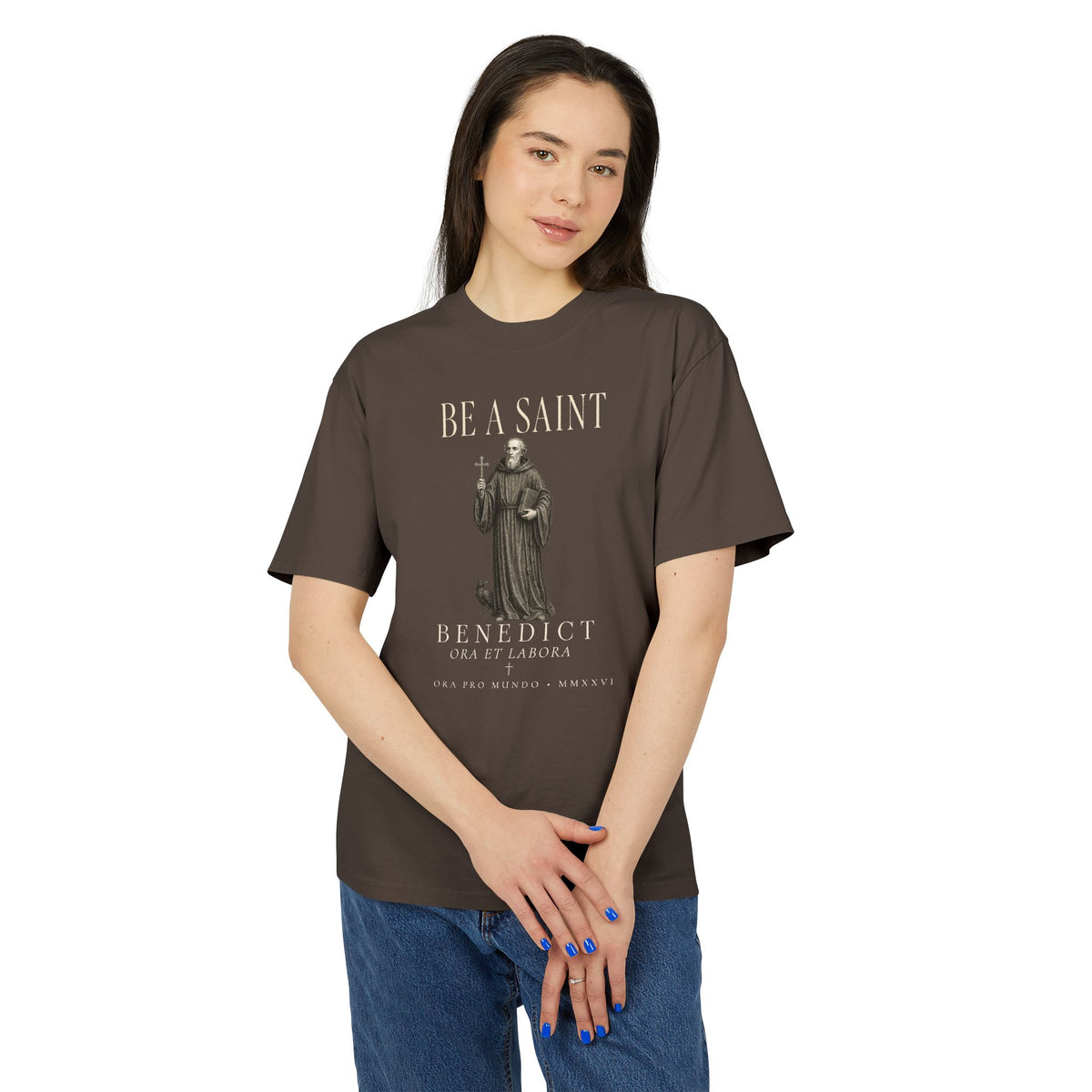 Be A Saint — St. Benedict Tee