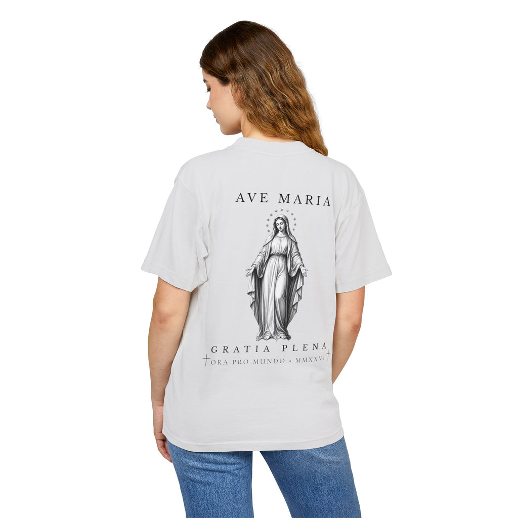 Ave Maria — Virgin Mary Heavyweight Tee