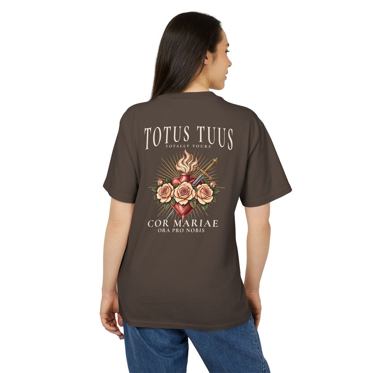 TOTUS TUUS — Immaculate Heart Unisex Heavyweight Tee